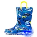 Outee Toddler Kids Adorable Lightwight Waterproof Rain Boots Light Up by Steps