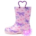 Outee Toddler Kids Adorable Lightwight Waterproof Rain Boots Light Up by Steps