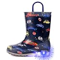Outee Toddler Kids Adorable Lightwight Waterproof Rain Boots Light Up by Steps
