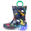 Outee Toddler Kids Adorable Lightwight Waterproof Rain Boots Light Up by Steps