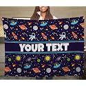 Outer Space Kids Throw Blanket - Custom Personalized Fleece, 60x80 in