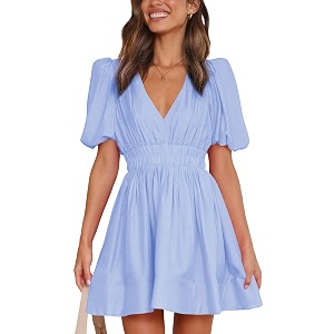 Outfeel Women 2026 Summer Mini Dress Puff