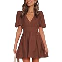 Outfeel Women 2026 Summer Mini Dress Puff