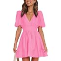 Outfeel Women 2026 Summer Mini Dress Puff