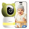 Outinput Baby Monitor with Camera and Audio, 2K 4MP Indoor Security Camera for Home, 360° PTZ, AI Crying & Feeding Alerts, Night Vision with Gentle Light, Soothing Lullabies, 2-Way Audio