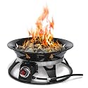 Outland Living Portable Propane Fire Pit, 21-inch, 58,000 BTU with Fire Pit Cover & Carry Kit, Smokeless Gas Firebowl | Perfect for Camping, Patio, Backyard, Tailgating, Deck, RV| Black 863 Cypress