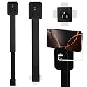 Outlet Extender 17-41in（2 Pack），USB-A&amp;USB-C Wall Outlet Extender Made of Fireproof Material，Wall Plug Extender Anti-Wires-Chaos，with 4 Fixed Angles Suit for Outlet Behind Desk, Sofa（Black）