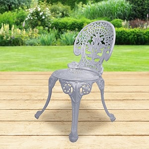 outliving aluminium patio seating chair amp table outdoor set for balcony home grey single chair