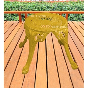 outliving aluminium patio seating chair single outdoor chair for balcony home yellow stool