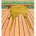 OUTLIVING Aluminium Patio Seating Chair Single Outdoor Chair for Balcony Home (Yellow, Stool)