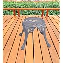 OUTLIVING Aluminium Patio Seating Chair Single Outdoor Chair for Balcony Home (Grey, Stool)