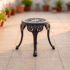 outliving aluminium patio single outdoor stool for balcony home black stool