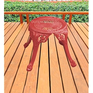 outliving aluminium patio single outdoor stool for balcony home red stool