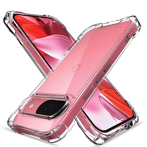 outlouders back cover for google pixel 99 pro clear transparent pc  tpu bumper case with raised edges for shockproof protection transparent
