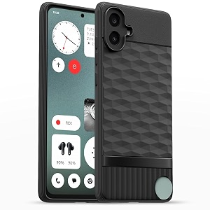 outlouders bumper case for cmf by nothing phone 1 5g  full camera protection  tpu soft flexible shockproof back cover black