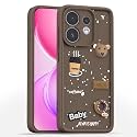 Outlouders Back Cover for Oppo Reno 16F 5G | 3D Cartoon Bear Cute Fun Silicone Full Body Protection Bumper Case (Brown)