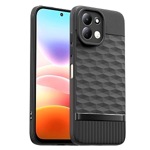 outlouders back cover for redmi 17 5g  full camera protection  tpu soft flexible shockproof bumper case black