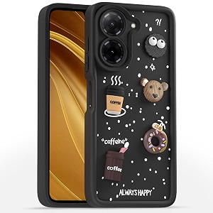 outlouders back cover for redmi a7  3d cartoon bear cute fun silicone full body protection bumper case black