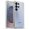 Outlouders Back Cover for Samsung Galaxy S25 Ultra 5G Clear Transparent PC + TPU Bumper Case with Raised Edges for Shockproof Protection (Transparent)