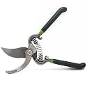 OUTO Bypass Pruning 10" Shears with Heavy Duty Carbon Steel Cutter Sharp Blade Grip Handle Safety Lock Trimmer Plant Clipper Tool Gardening Scissors for Home Garden Lawn Backyard-Black
