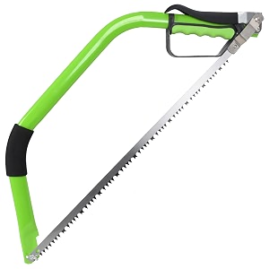 outo hacksaw 24 inch with heavy duty high strength carbon steel professional mini pruning bow hand saw teeth high abrasion resistance grip handle for wood pvc pipe tree cutting pack of 1 green