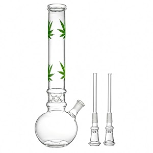 outontrip 12 inch ice glass water pipe with extra shooter bong for smokingglass water pipewater pipe 12 inch