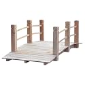 Outsunny Fir Wood Garden Bridge Arc Walkway 60" x 26.5" x 19" Natural Wood