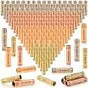 Outus 1024 Pcs Preformed Coin Wrappers Rolls Assorted, 4 Style, Colorful