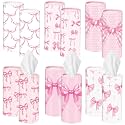 Outus 12 Pack Pink Bow Car Tissue Holders, 3-ply Facial Tissues