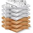 Outus 1400 Pcs 12 x 12 Inch Deli Wax Paper Sheets, Brown, White