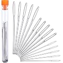 Outus 15 Pieces Blunt Needles Steel Large-Eye Yarn Knitting Needles Sewing Needles, 3 Sizes