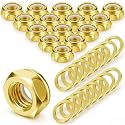Outus 16 Pcs Skateboard Truck Nuts and 16 Pcs Axle Washers