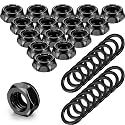 Outus 16 Pcs Skateboard Truck Nuts and 16 Pcs Axle Washers