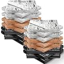 Outus 1800 Pcs 12 x 12 Inch Deli Wax Paper Sheets, White,Black,Brown