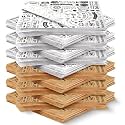 Outus 1800 Pcs 12 x 12 Inch Deli Wax Paper Sheets, Brown, White