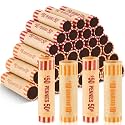Outus 192 Pcs Preformed Coin Wrappers Rolls Assorted, 2 Style, Colorful