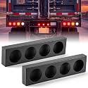 Outus 2 Pcs Trailer Light Box, Anti-Rust Coating for 4" Round Lights