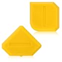 Outus 2 Pieces Caulking Tool Set Silicone Sealant Grout Tool for Kitchen Bathroom Floor Sealant Sealing(Yellow)