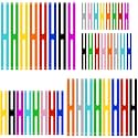 Outus 40 Pcs 5 Size H Silicone Rubber Bands, Stretchy Reusable,Multicolor