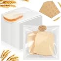 Outus 400 Pcs Cookie Packaging Bags with Seal, 7.1 x 7.5 Inch, White