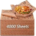 Outus 4000 Pcs 12 x 12 Inch Deli Wax Paper Sheets, Brown