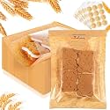 Outus 50 Pcs Cookie Packaging Bags with Seal, 4 x 6 Inch, Brown