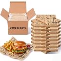 Outus 5000 Pcs 12 x 12 Inch Deli Wax Paper Sheets, Brown