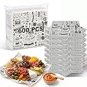 Outus 600 Pcs 12 x 12 Inch Deli Wax Paper Sheets, Black,Grey