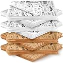 Outus 600 Pcs 12 x 12 Inch Deli Wax Paper Sheets, Brown, White
