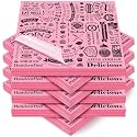 Outus 600 Pcs 12 x 12 Inch Deli Wax Paper Sheets, Pink, Black