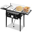 Outvita Outdoor Propane Deep Fryer, Double Burners Commercial Fryer