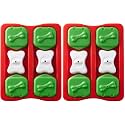 Outward Hound by Nina Ottosson Holiday Dog Brick Treat Puzzle Dog Toy, Level 2 Intermediate, Red, Small (Pack of 2)