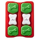Outward Hound by Nina Ottosson Holiday Dog Brick Treat Puzzle Dog Toy, Level 2 Intermediate, Red, Small