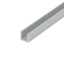 Outwater Clear Anodized 1/4'' Inside Dimension Aluminum U-Channel 46'' Length (Pack of 3) Alu257-S C-Channel